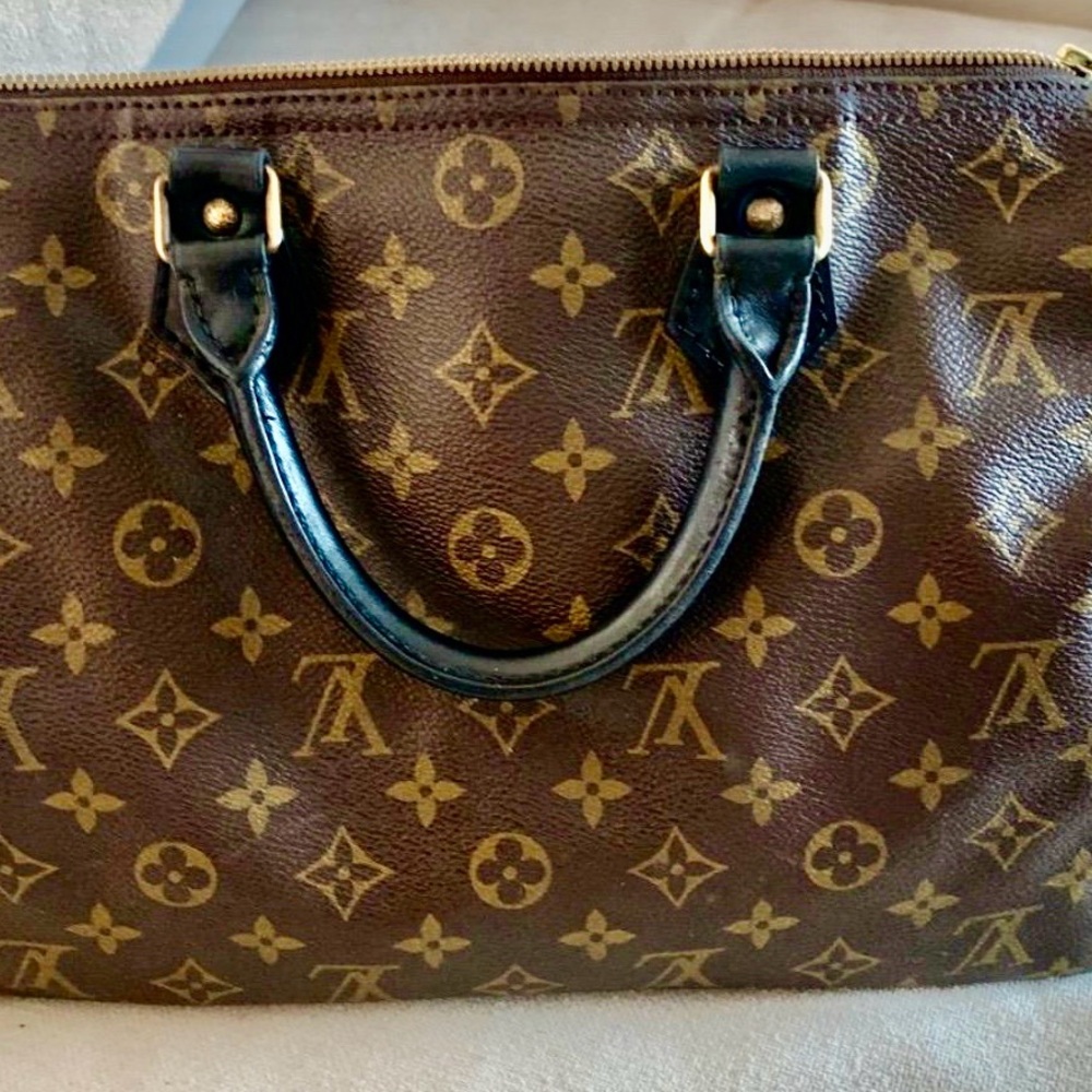 Louis Vuitton Monogram Speedy 30 . Customized in black - Picture 5 of 13
